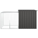 vidaXL Chicken Coop 200x91x100 cm Galvanized Steel Anthracite