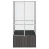 vidaXL Aviary 111x107x211.5 cm galvanized steel anthracite