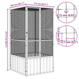 vidaXL Aviary 111x107x211.5 cm galvanized steel anthracite