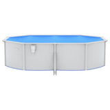 vidaXL Swimming Pool with Safety Ladder 490x360x120 cm