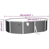 vidaXL Swimming Pool with Safety Ladder 490x360x120 cm