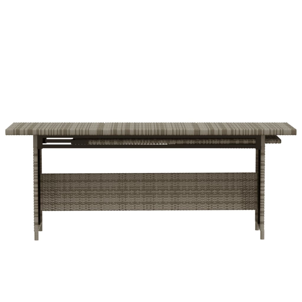 vidaXL 3-delige Loungeset met kussens poly rattan grijs