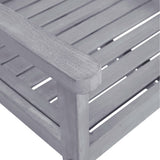 vidaXL 7-delige Tuinset massief acaciahout grijs