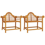 vidaXL Tuinstoelen 2 st 91x62x94 cm massif teakhout