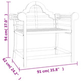 vidaXL Tuinstoelen 2 st 91x62x94 cm massif teakhout