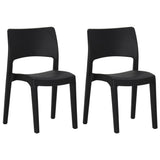 vidaXL Garden Chairs 2 pcs polypropylene anthracite