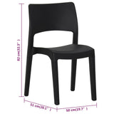 vidaXL Garden Chairs 2 pcs polypropylene anthracite