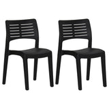 vidaXL Tuinstoelen 2 st polypropylène couleur antraciet