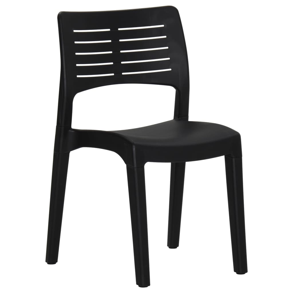 vidaXL Tuinstoelen 2 st polypropylène couleur antraciet