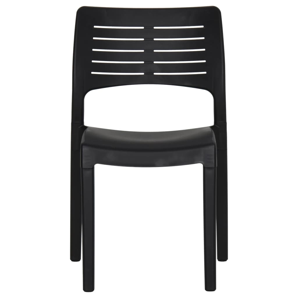 vidaXL Tuinstoelen 2 st polypropylène couleur antraciet