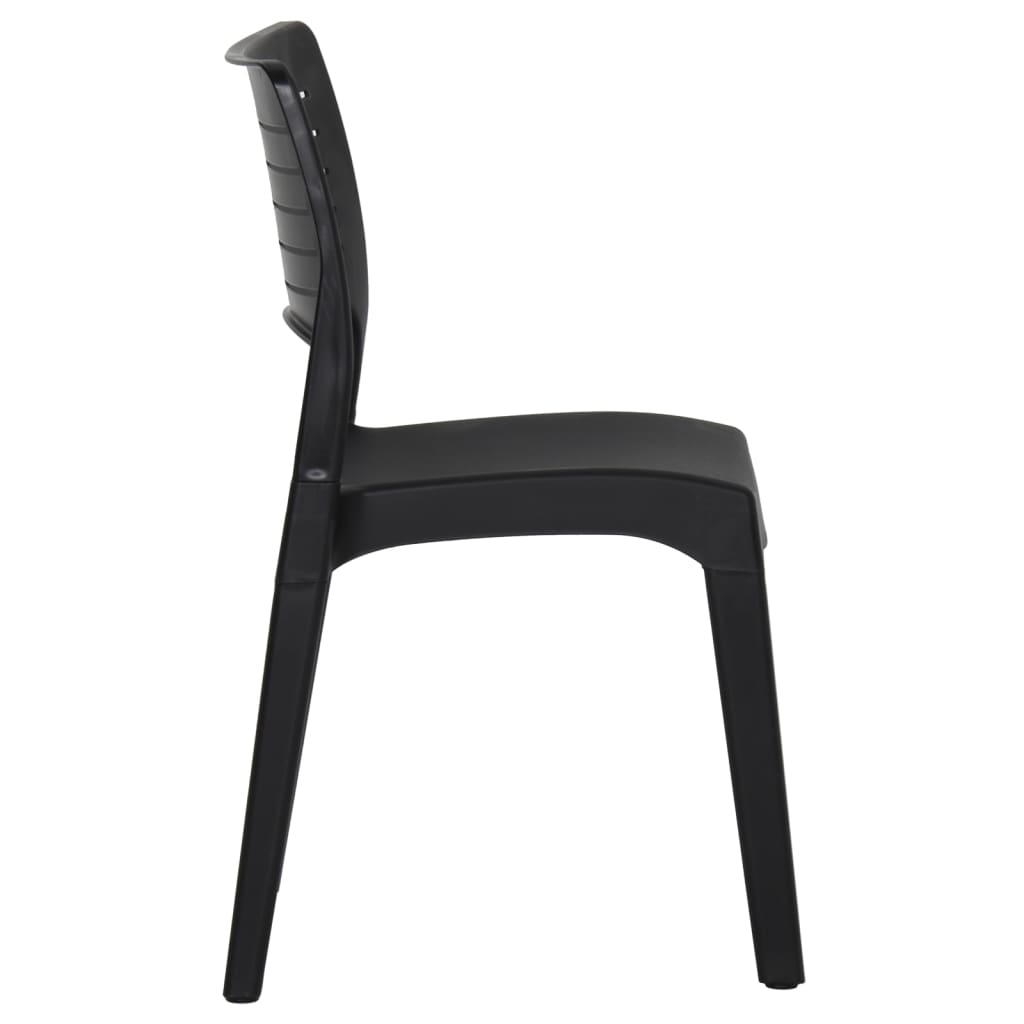vidaXL Tuinstoelen 2 st polypropylène couleur antraciet