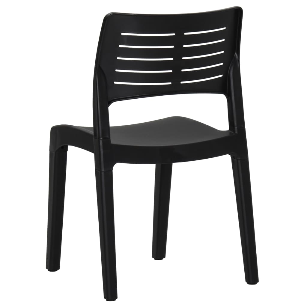 vidaXL Tuinstoelen 2 st polypropylène couleur antraciet