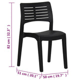 vidaXL Tuinstoelen 2 st polypropylène couleur antraciet