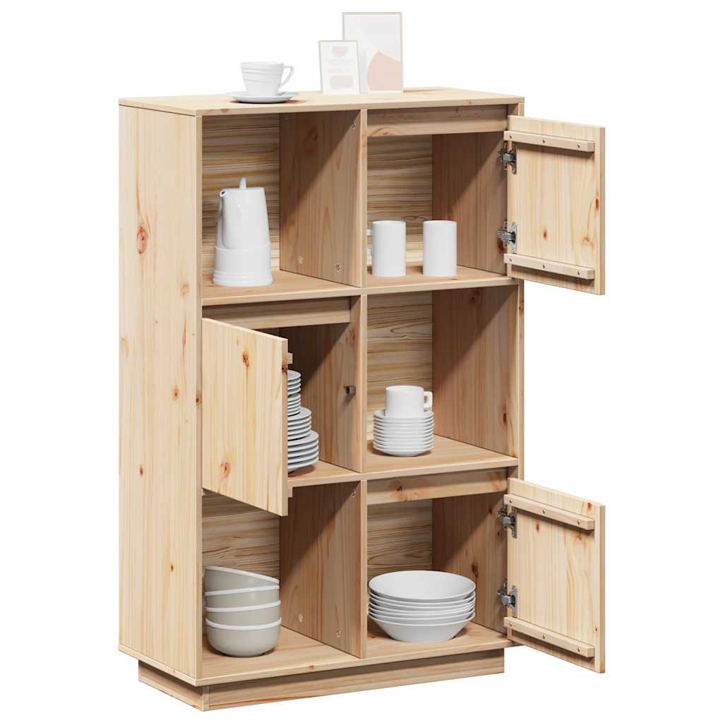 vidaXL Hoge kast 38x35x117 cm massief grenenhout
