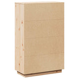 vidaXL Hoge kast 38x35x117 cm massief grenenhout