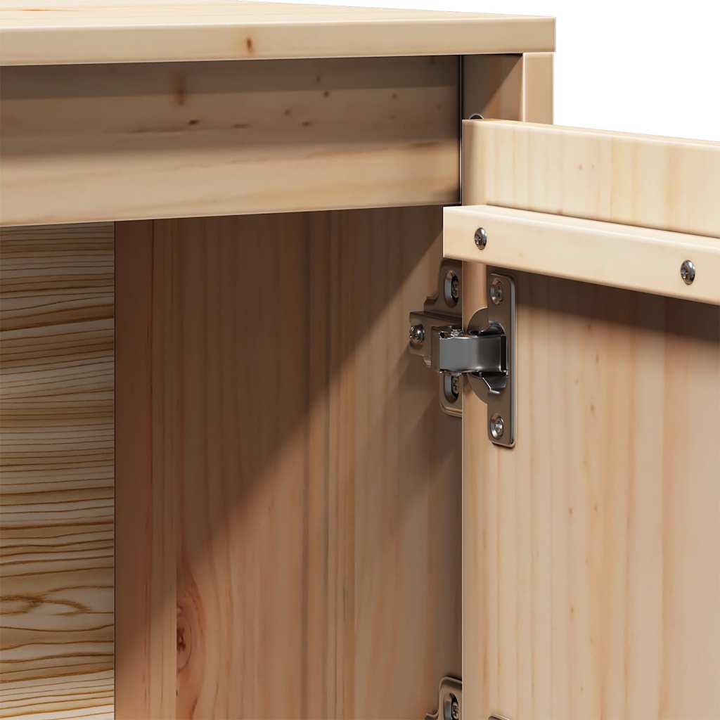 vidaXL Hoge kast 38x35x117 cm massief grenenhout