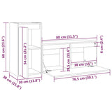 vidaXL TV Cabinets 2 pcs solid pine wood