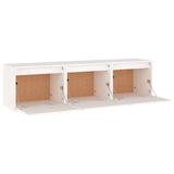 vidaXL TV Cabinets 3 pcs solid pine wood white