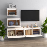 vidaXL TV Cabinets 4 pcs solid pine wood white