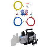 vidaXL Vacuum Pump 50 L/min with 2-Gauge Manifold Set