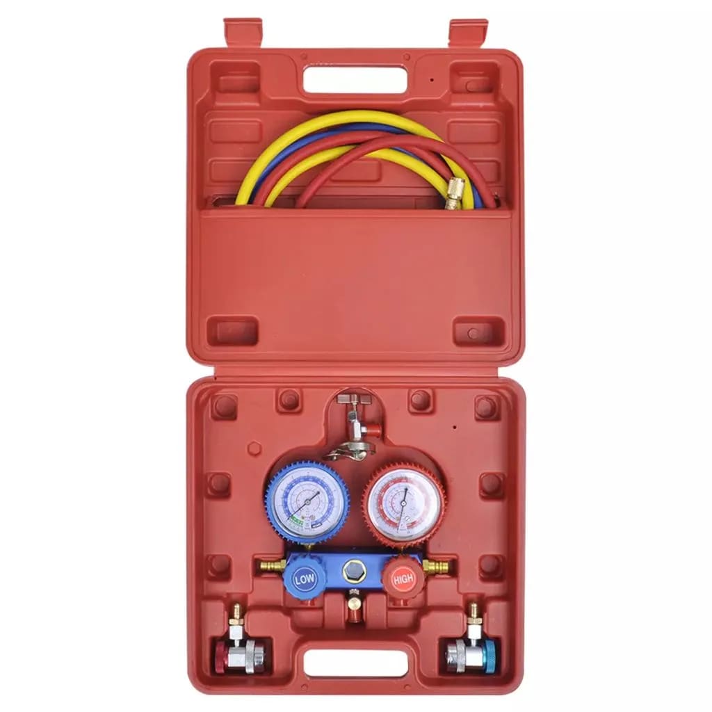 vidaXL Vacuum Pump 50 L/min with 2-Gauge Manifold Set