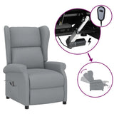vidaXL Fauteuil elektrisch verstelbaar stof lichtgrijs