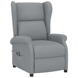 vidaXL Fauteuil elektrisch verstelbaar stof lichtgrijs