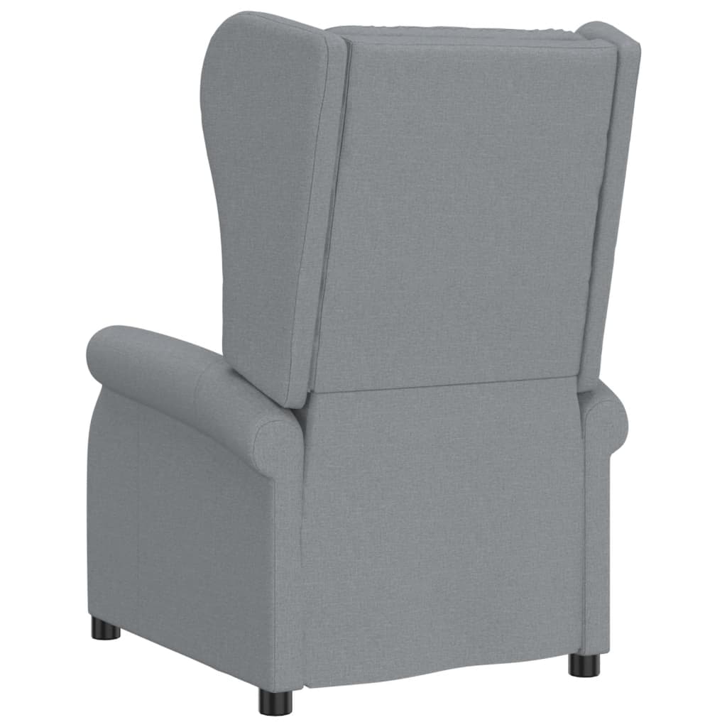 vidaXL Fauteuil elektrisch verstelbaar stof lichtgrijs