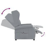 vidaXL Fauteuil elektrisch verstelbaar stof lichtgrijs