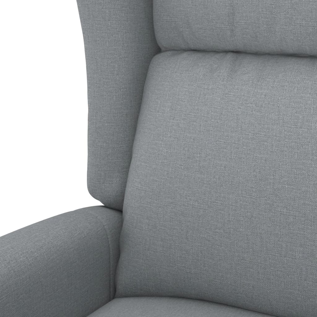 vidaXL Fauteuil elektrisch verstelbaar stof lichtgrijs