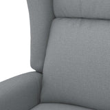 vidaXL Fauteuil elektrisch verstelbaar stof lichtgrijs