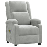 vidaXL Electric Massage Recliner Velvet Light Grey