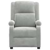 vidaXL Electric Massage Recliner Velvet Light Grey