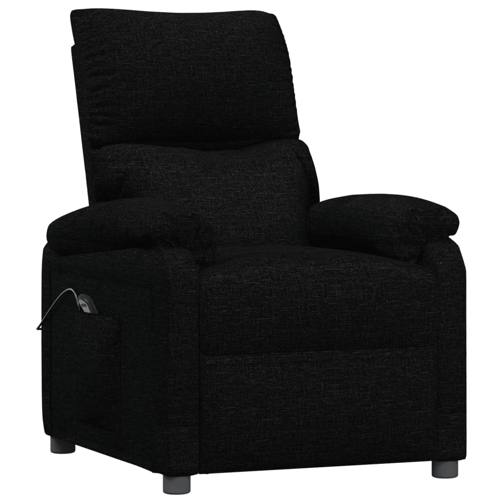 vidaXL Fauteuil verstelbaar elektrisch stof zwart