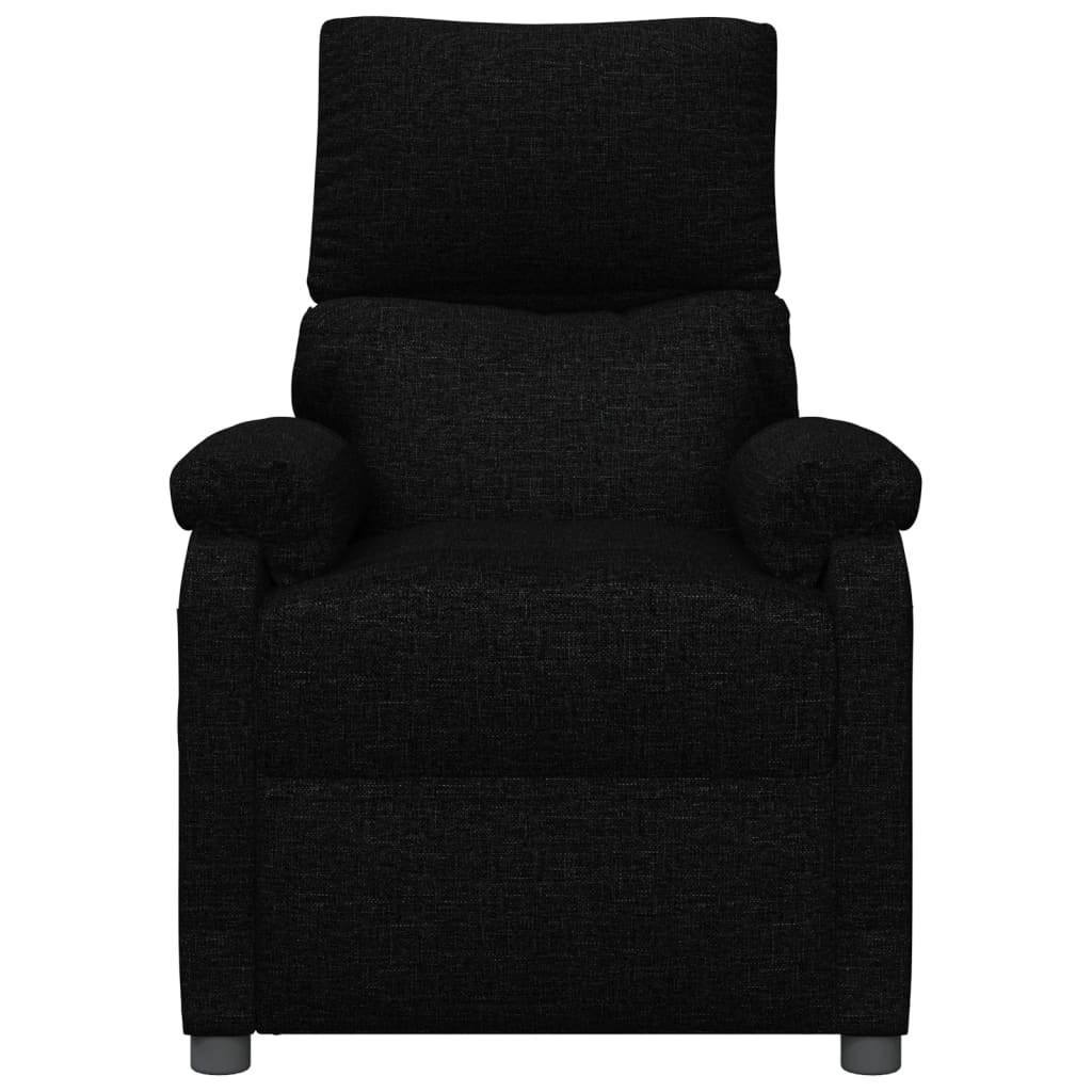 vidaXL Fauteuil verstelbaar elektrisch stof zwart