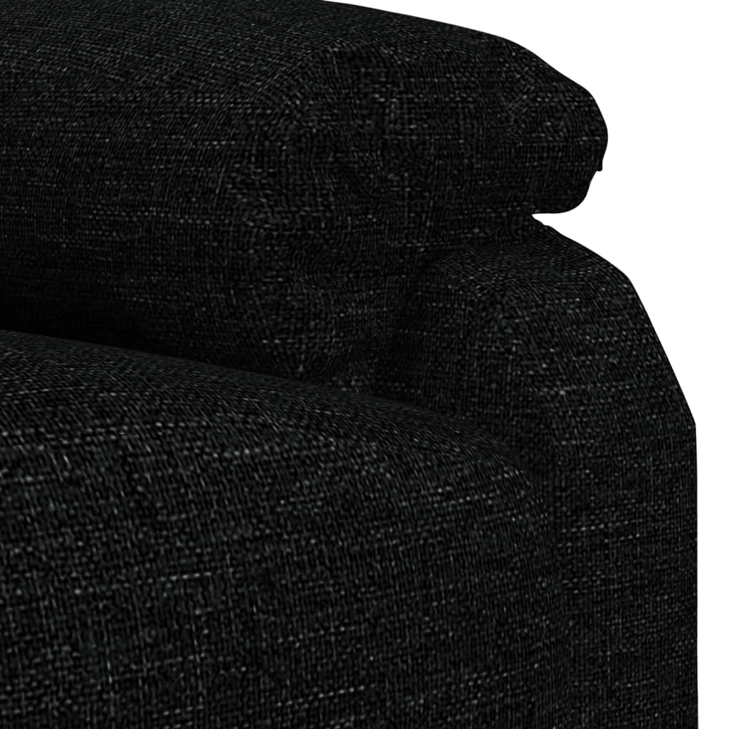 vidaXL Fauteuil verstelbaar elektrisch stof zwart