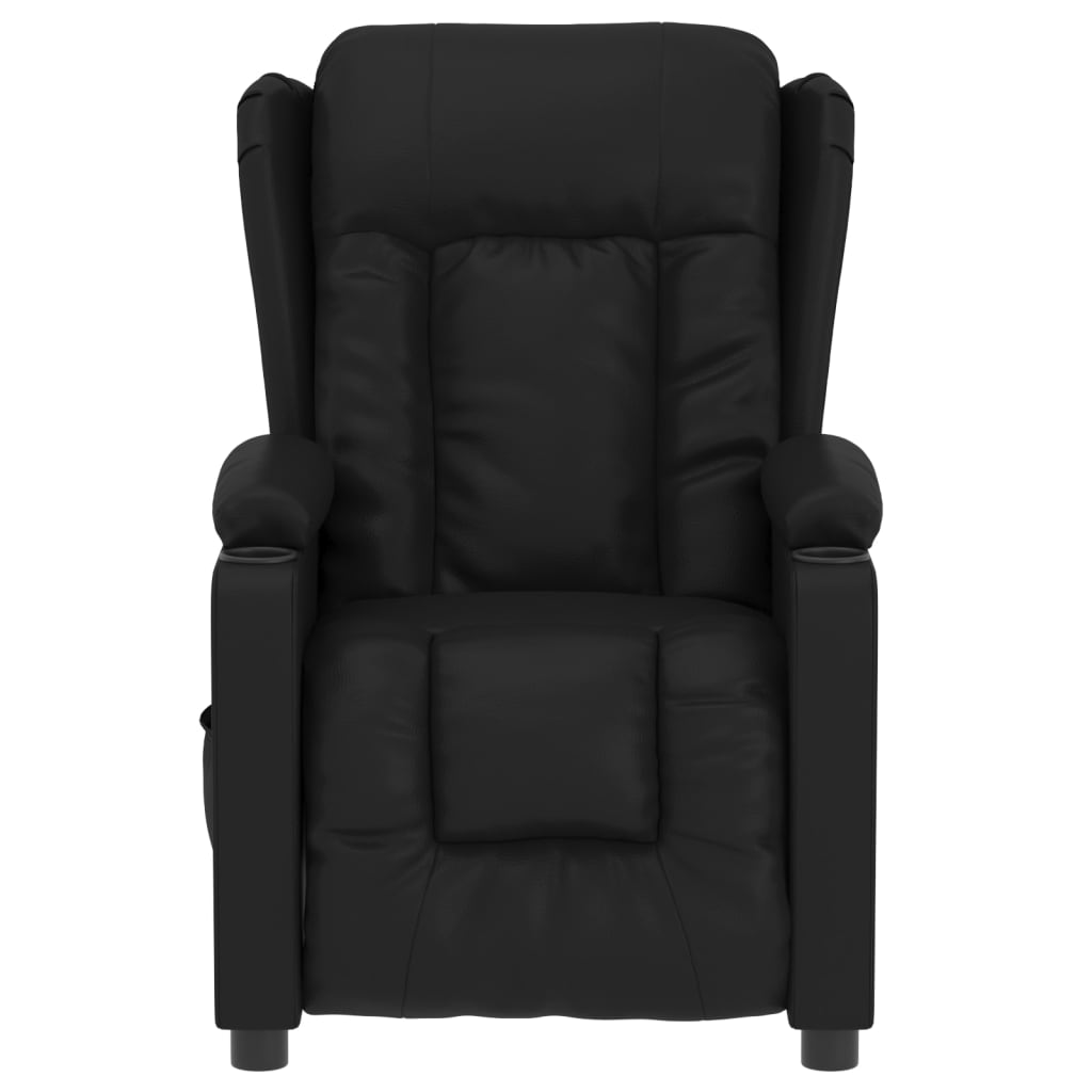 vidaXL Fauteuil elektrisch verstelbaar kunstleer zwart