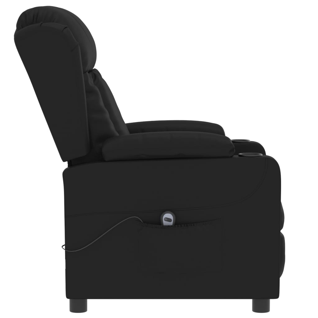 vidaXL Fauteuil elektrisch verstelbaar kunstleer zwart