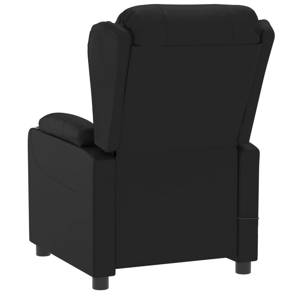 vidaXL Fauteuil elektrisch verstelbaar kunstleer zwart