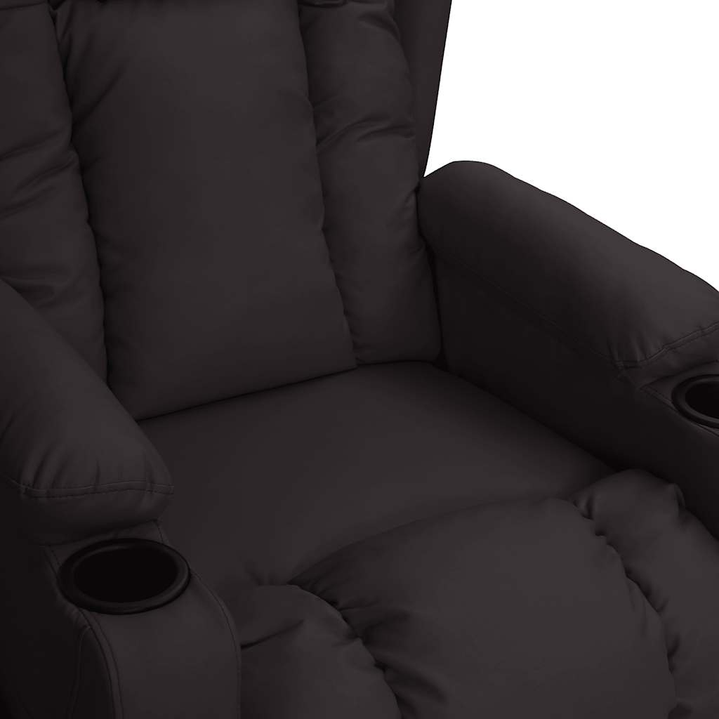 vidaXL Massagestoel elektrisch kunstleer zwart