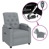 vidaXL Fauteuil elektrisch verstelbaar stof lichtgrijs