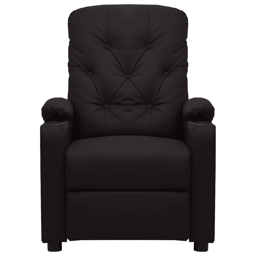 vidaXL Fauteuil elektrisch verstelbaar kunstleer zwart