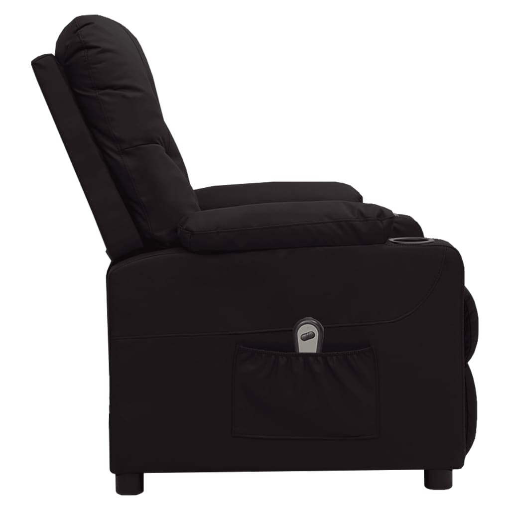 vidaXL Fauteuil elektrisch verstelbaar kunstleer zwart