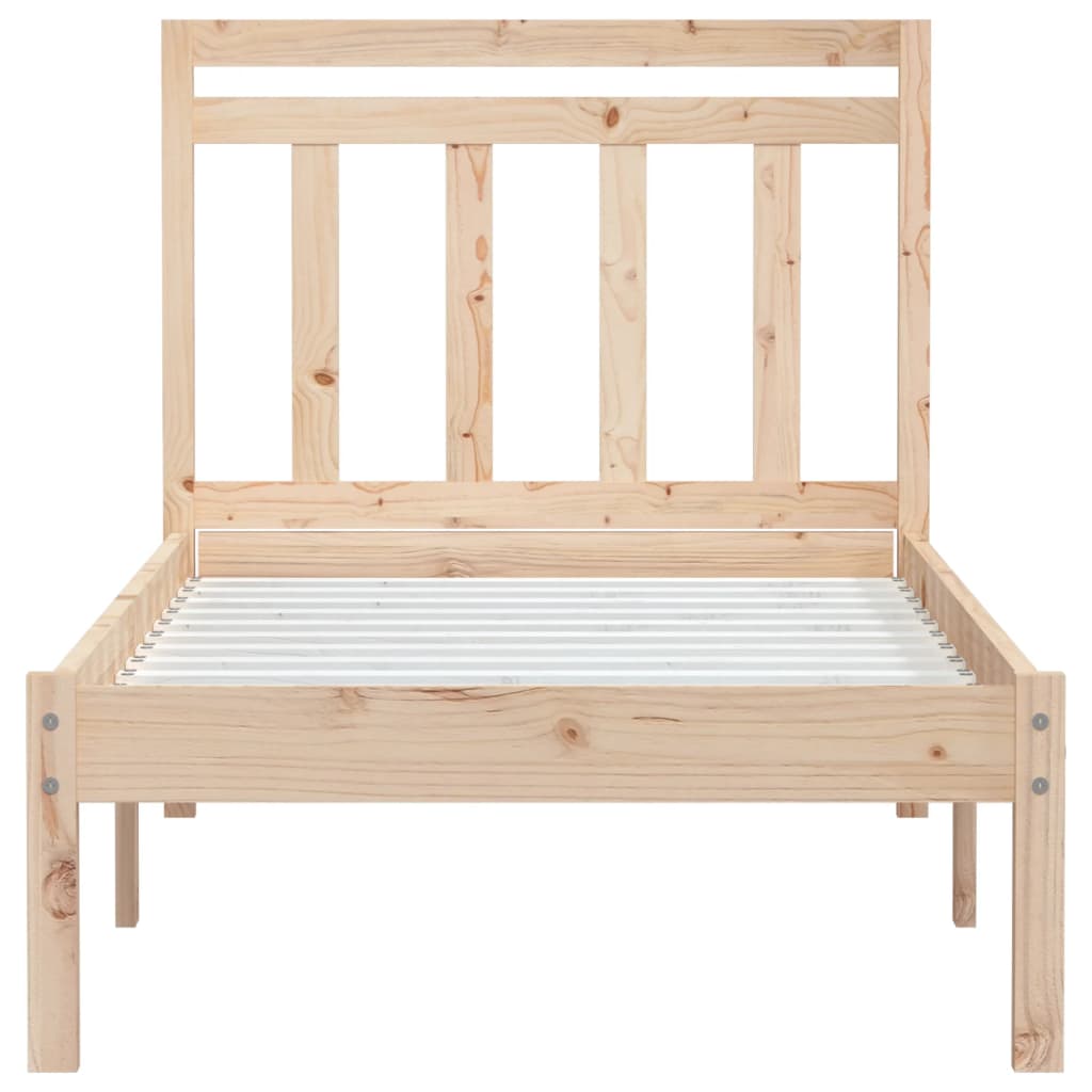 vidaXL Bedframe massief hout 75x190 cm