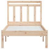 vidaXL Bedframe massief hout 75x190 cm