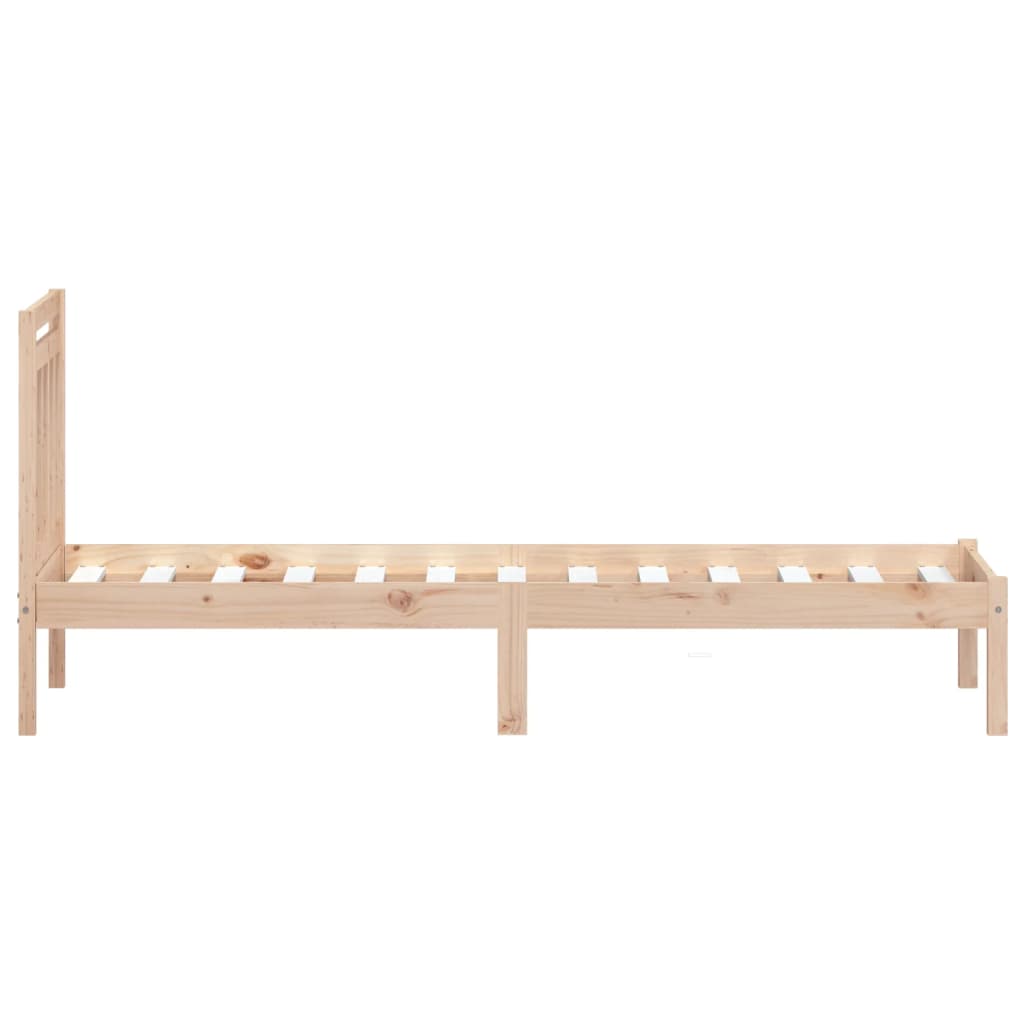 vidaXL Bedframe massief hout 75x190 cm