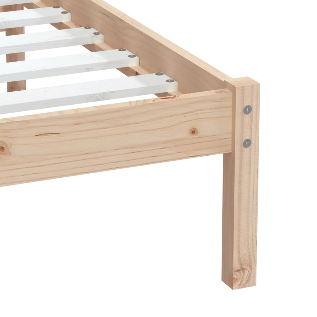 vidaXL Bedframe massief hout 75x190 cm