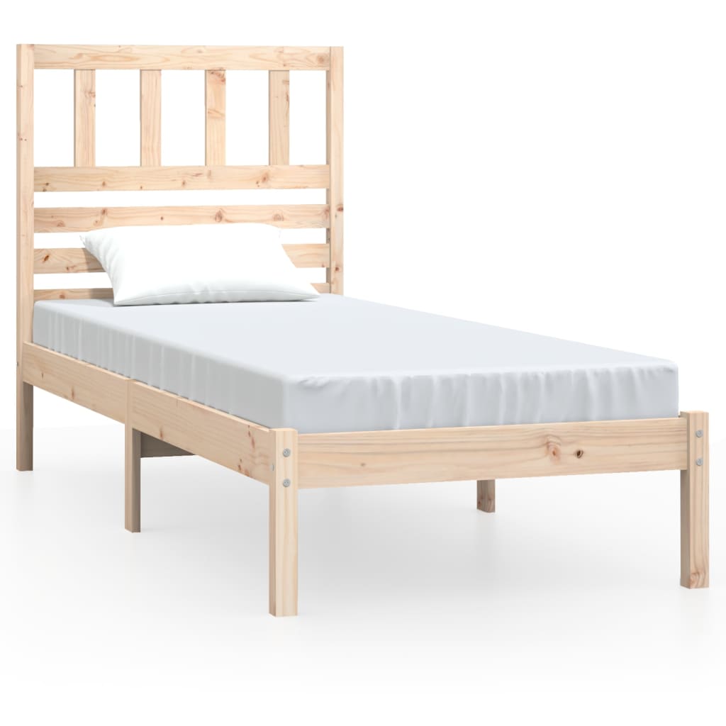 vidaXL Bedframe massief grenenhout 75x190 cm