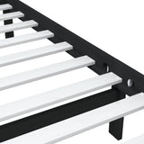 vidaXL Bedframe massief hout zwart 75x190 cm