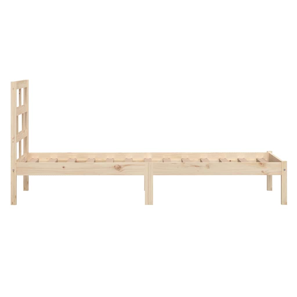vidaXL Bed Frame Solid Wood 75x190 cm